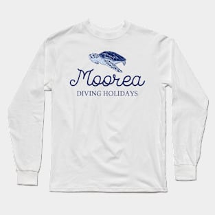Moorea Diving Holidays Scuba Sea Turtle Long Sleeve T-Shirt